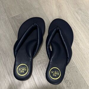 Navy blue sandals
